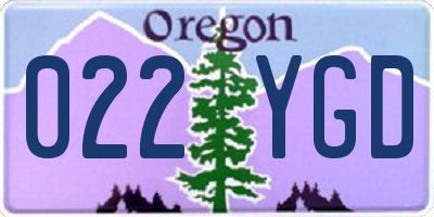 OR license plate 022YGD