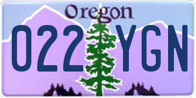 OR license plate 022YGN