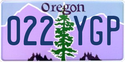 OR license plate 022YGP