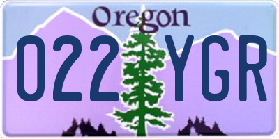 OR license plate 022YGR