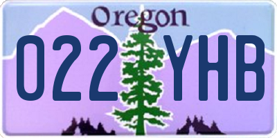 OR license plate 022YHB