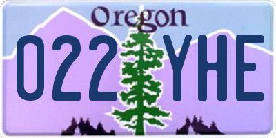 OR license plate 022YHE