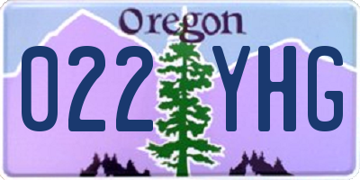 OR license plate 022YHG