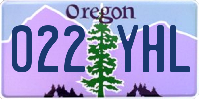 OR license plate 022YHL