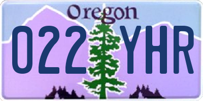 OR license plate 022YHR