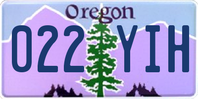 OR license plate 022YIH