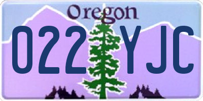 OR license plate 022YJC