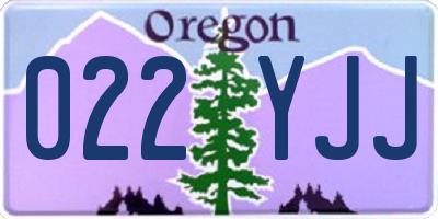OR license plate 022YJJ