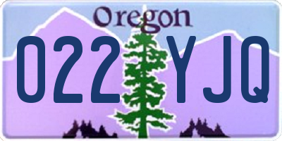 OR license plate 022YJQ