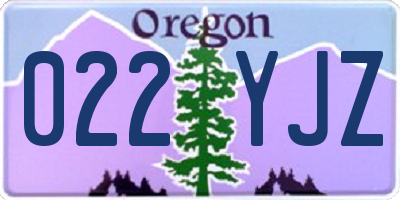 OR license plate 022YJZ