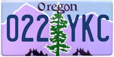OR license plate 022YKC