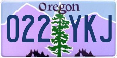 OR license plate 022YKJ
