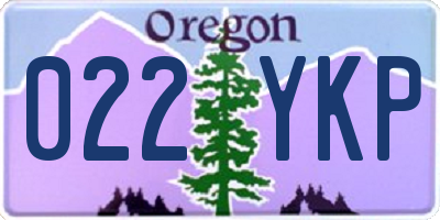 OR license plate 022YKP