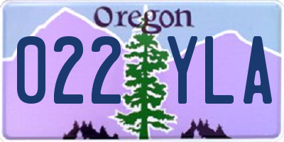 OR license plate 022YLA