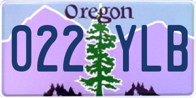 OR license plate 022YLB