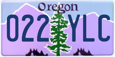 OR license plate 022YLC
