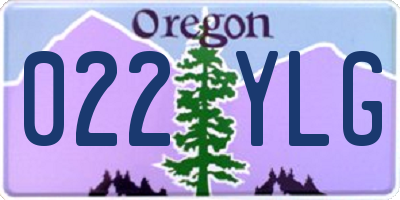 OR license plate 022YLG