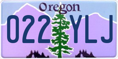OR license plate 022YLJ