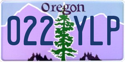 OR license plate 022YLP