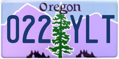 OR license plate 022YLT