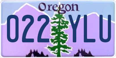 OR license plate 022YLU