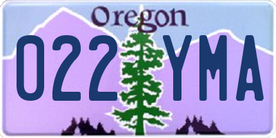 OR license plate 022YMA
