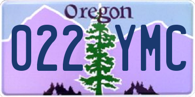 OR license plate 022YMC