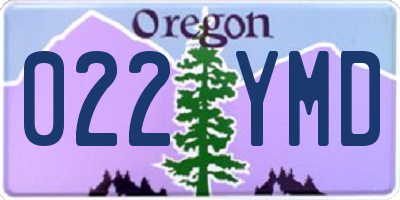 OR license plate 022YMD
