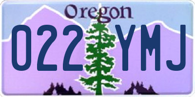 OR license plate 022YMJ