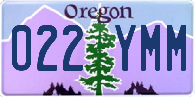 OR license plate 022YMM