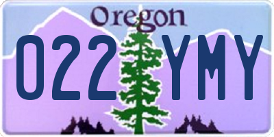 OR license plate 022YMY