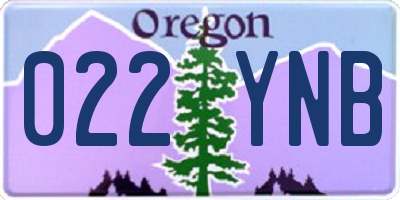 OR license plate 022YNB