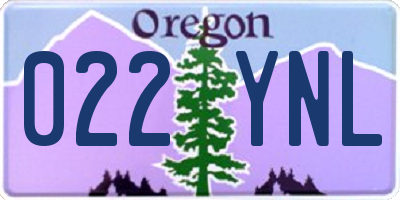 OR license plate 022YNL