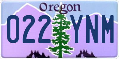 OR license plate 022YNM