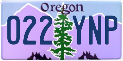 OR license plate 022YNP