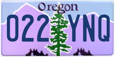 OR license plate 022YNQ