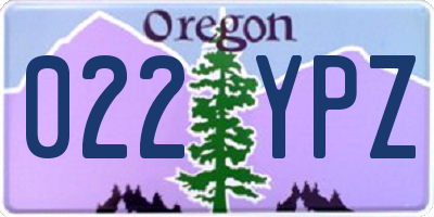 OR license plate 022YPZ