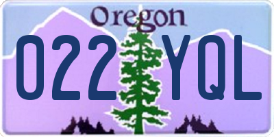 OR license plate 022YQL