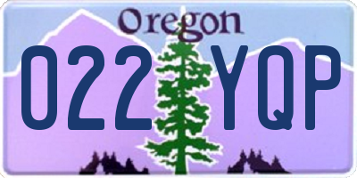 OR license plate 022YQP