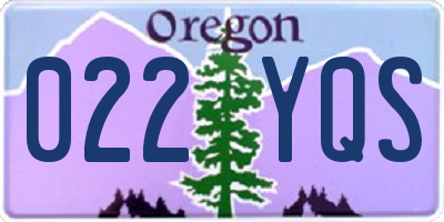 OR license plate 022YQS