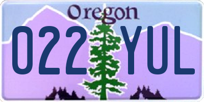 OR license plate 022YUL