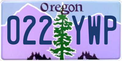 OR license plate 022YWP