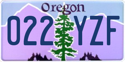 OR license plate 022YZF