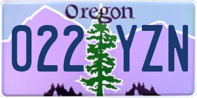 OR license plate 022YZN