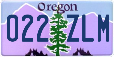 OR license plate 022ZLM