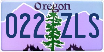 OR license plate 022ZLS