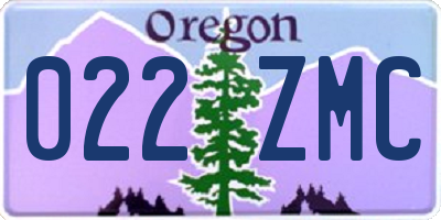 OR license plate 022ZMC