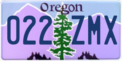 OR license plate 022ZMX