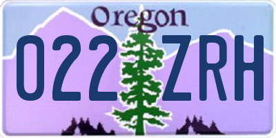 OR license plate 022ZRH