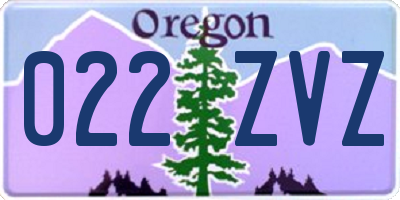 OR license plate 022ZVZ